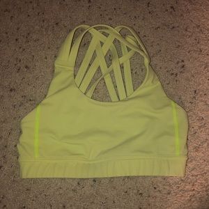 Lululemon Yellow Sports Bra